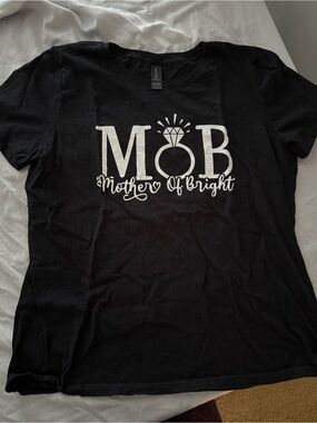 Mother Of Bride (MOB) Graphic Tee - Black
